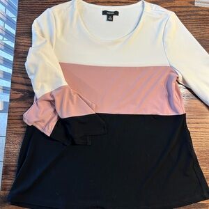 Women's Alfani multicolor tunic ( cream, black, mauve)